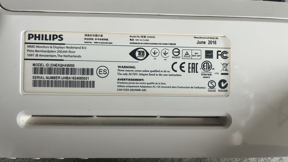 Monitor 24" Philips