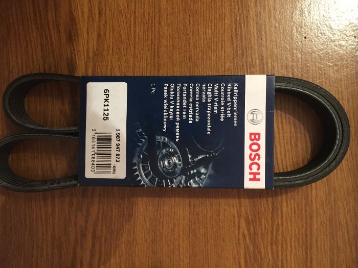 Ремень генератора 2110, 2111, 2112, 2170, 2171, 2172 6PK1125 с ГУРом и