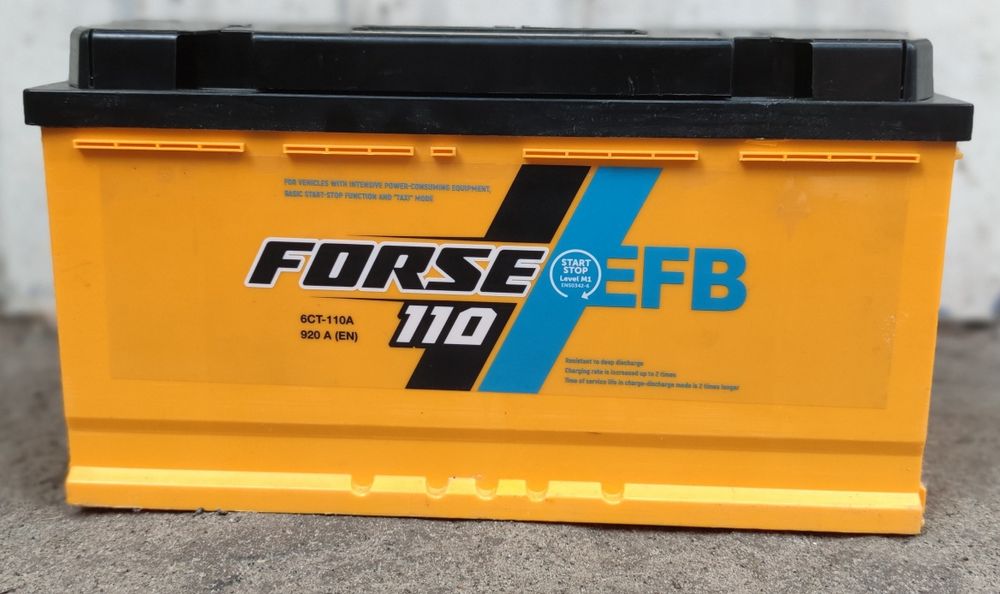 Автомобільні акумулятори Forse EFB 6СТ-63,65,75,78,100,110Аг
