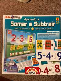 Jogo  “Aprendo a somar e a subtrair “NOVO. Inclui CD-ROM