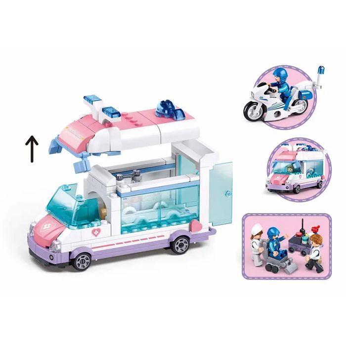 Klocki Sluban B1213 Karetka Pogotowie Ambulans Metropolis 251 El.