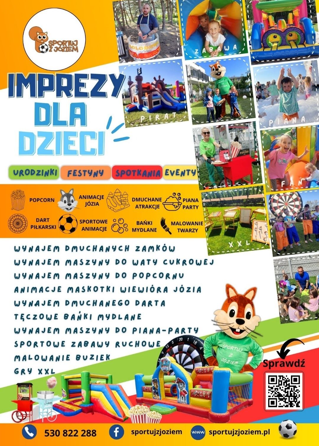 Zamek dmuchany - dmuchaniec- organizacja imprez - Gry wielkoformatowe