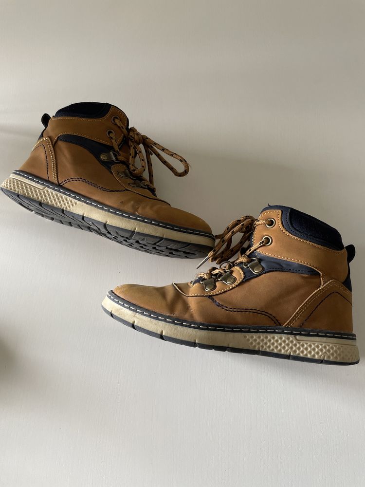 Bota Beppi camel e azul 32