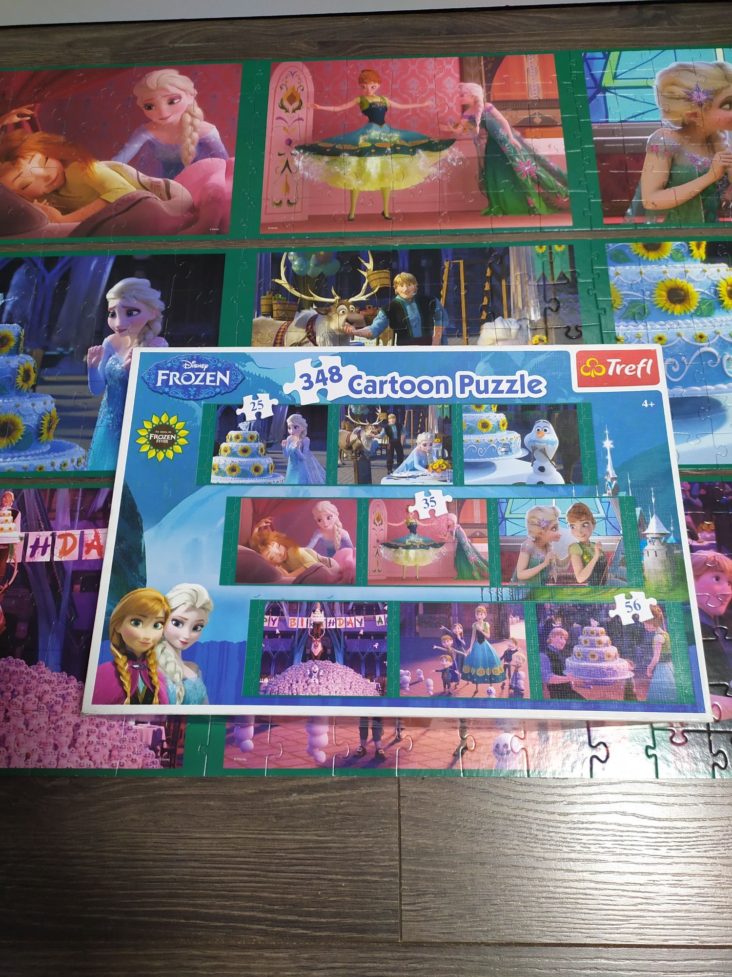 Puzzle Frozen duży zestaw