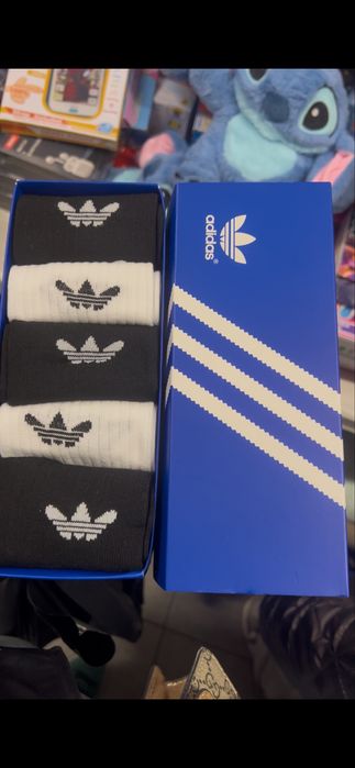 meia adidas novas cano alto 5 pares