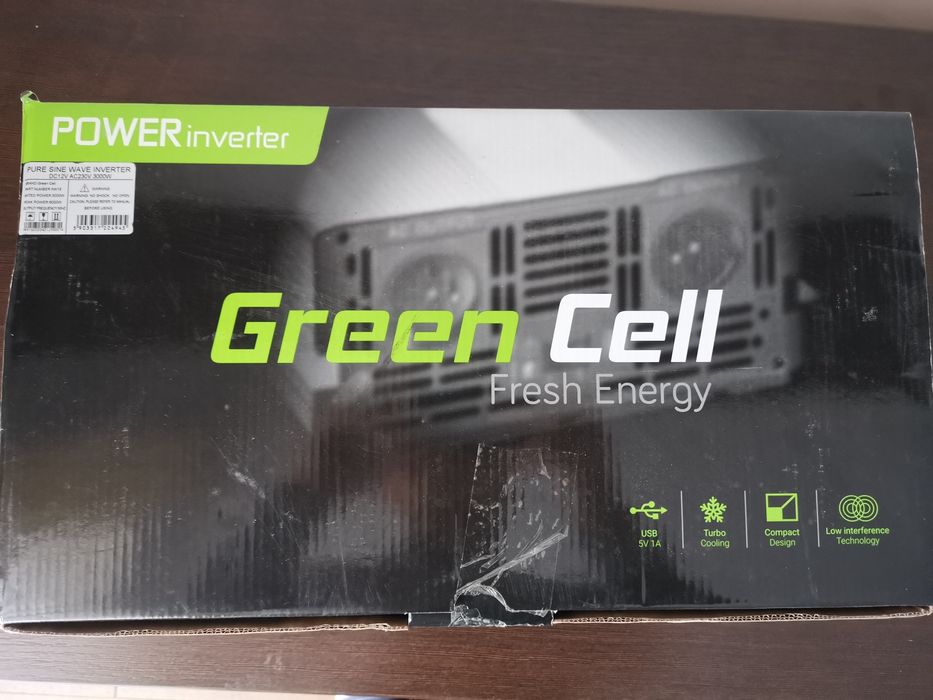 Przetwornica Green Cell 12v 230V 3000W/6000W Czysty Sinus TIR Kamper