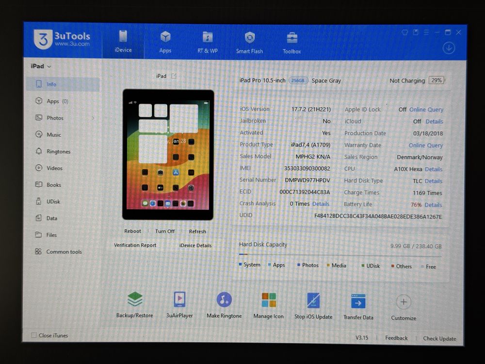 iPad Pro 10.5 (A1709) - 256GB - Cellular (LTE) - faktura VAT 23%