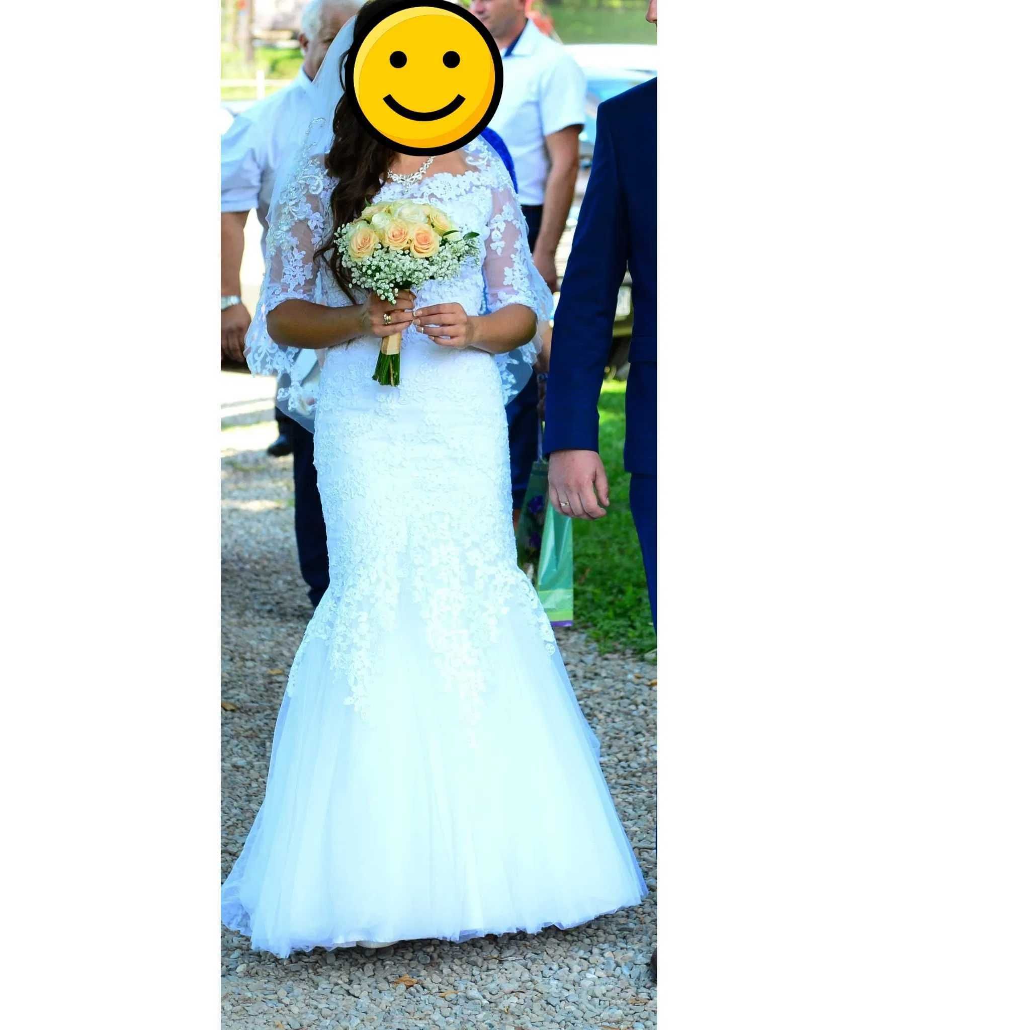 Nowa cena okazja! Suknia ślubna vanilla sposa rybka rozmiar xs s