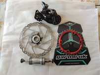 Переключатель Shimano XT Каретка Звезда Garbaruk тормозной ротор 180mm