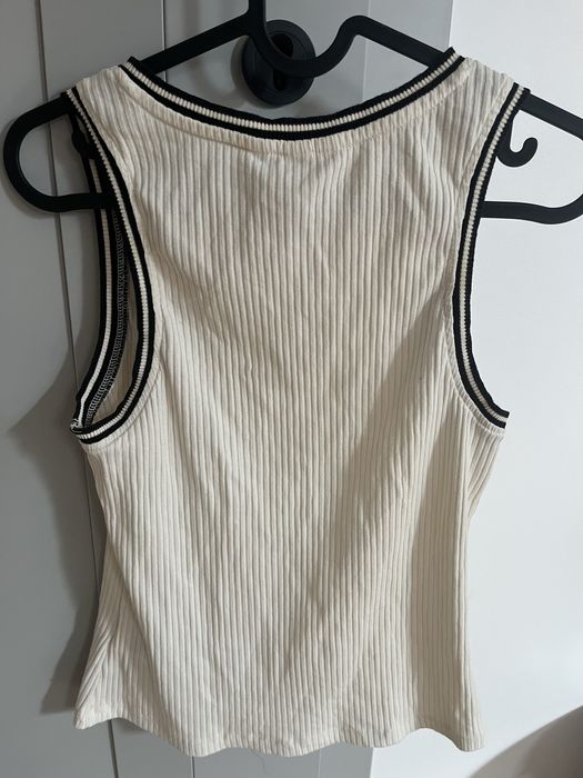 Klasyczny top z prążkowanej bawełny H&M S/M