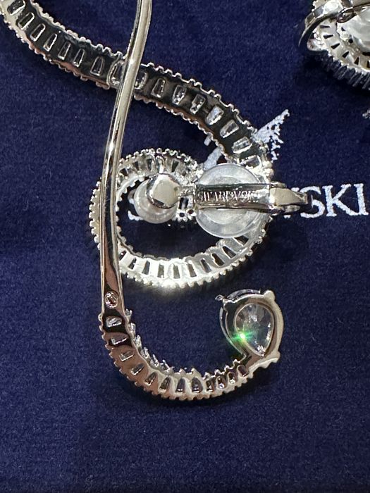 Kolczyki klucz wiolinowy sygn Swarovski
