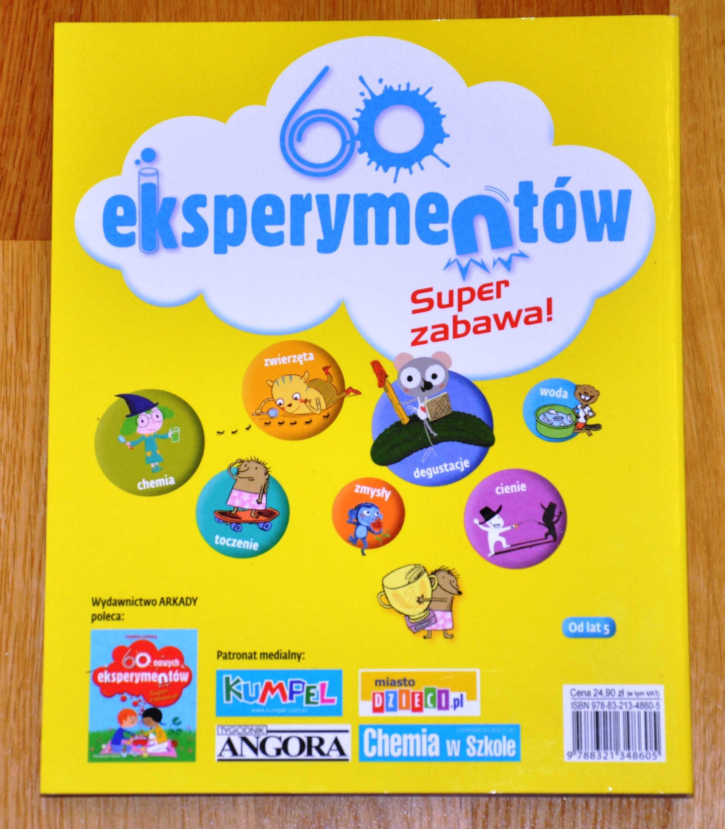 Książki „60 eksperymentów. Super zabawa!” NOWA