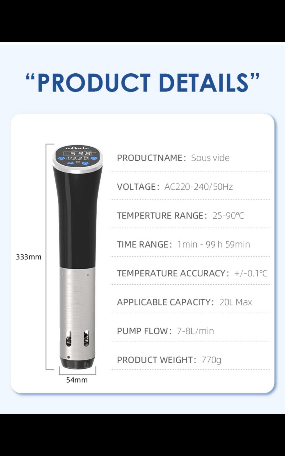 Индукционная плита Xiaomi Mijia. Wancle M820 Sous Vide