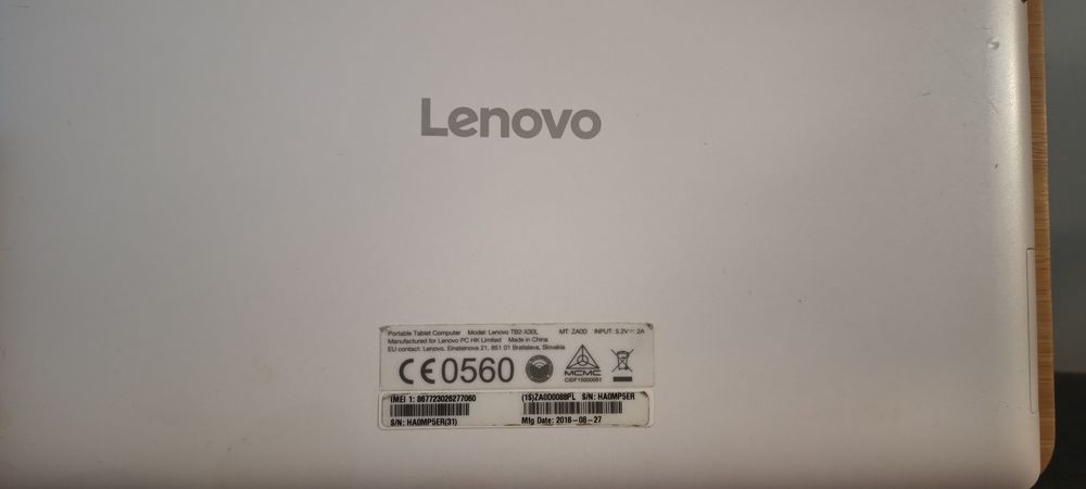 Lenovo tablet TB2-X30L