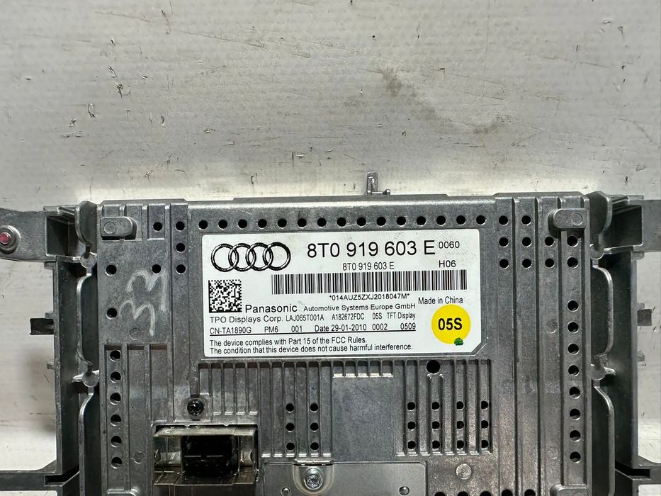 .Display Ecra Comando Radio MMI Multimedia Navegação Audi 8T0919603E 2008 - 2016