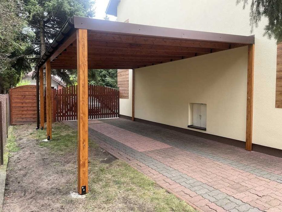 Wiata/altana garażowa, zadaszenie na samochód, wiata samochodowa