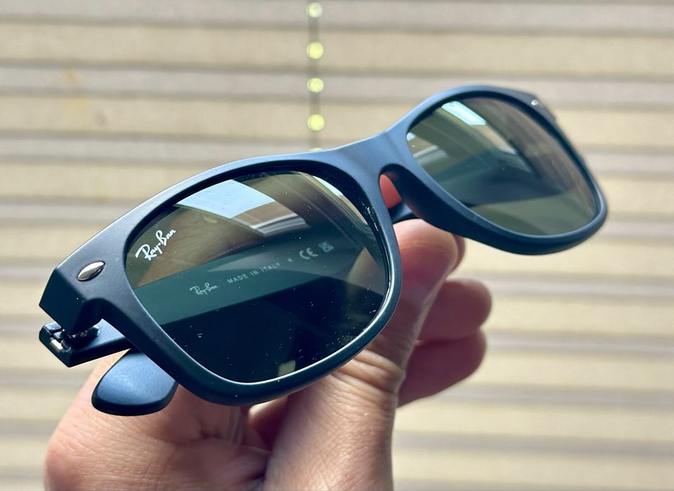 Ray-Ban RB2132 New Wayfarer 55-18 czarne – nowe