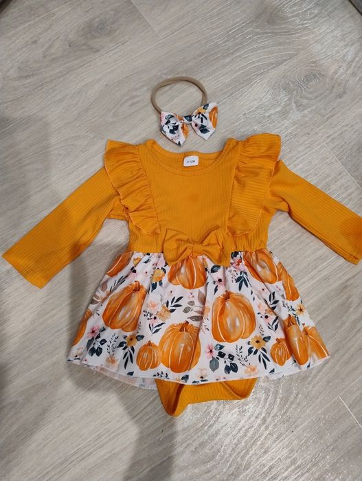 Боді плаття гарбузик 74-80 розмір, 9-12міс