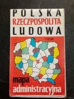 Polska Rzeczpospolita Ludowa mapa administracyjna