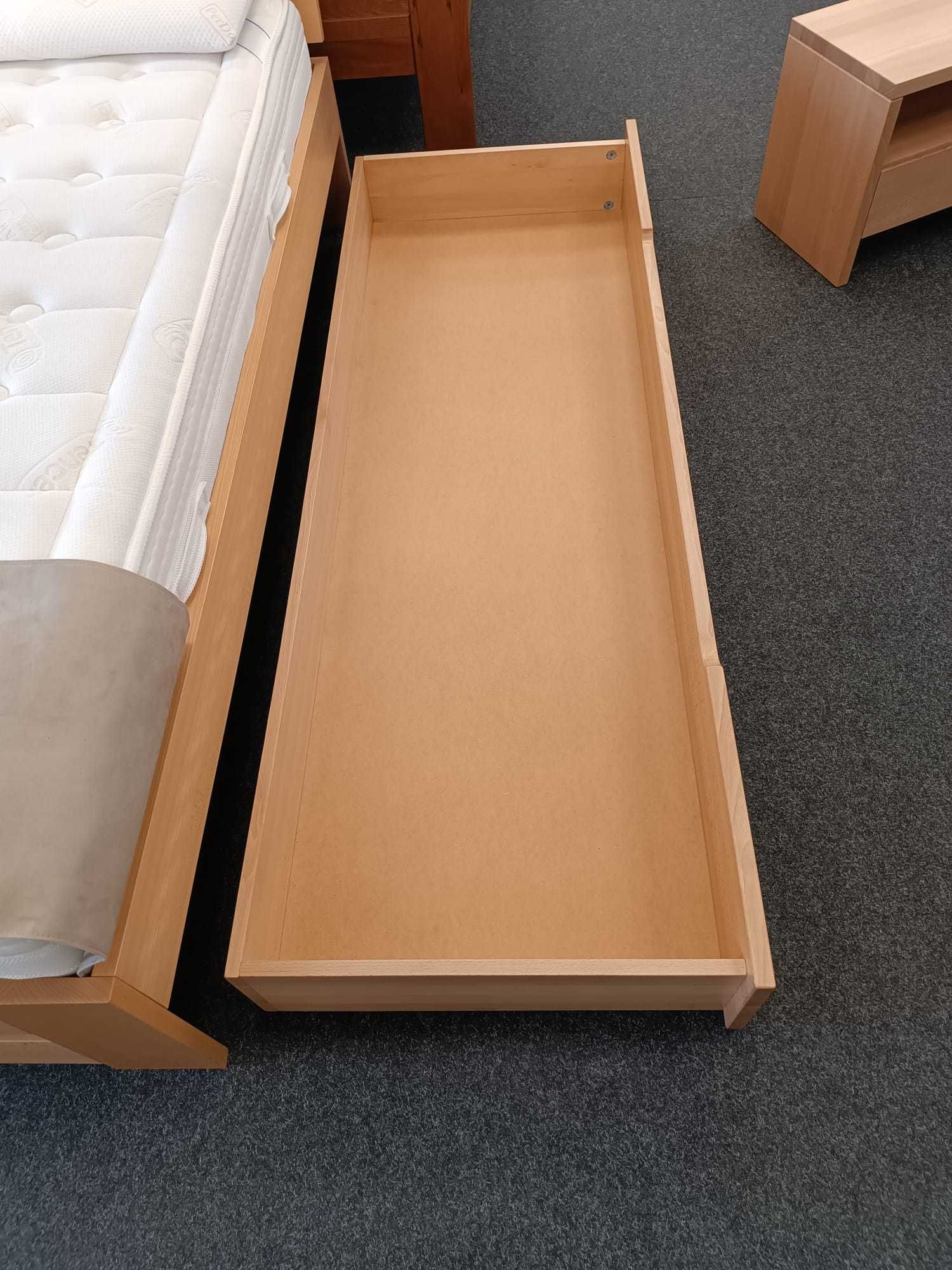 Łóżko bukowe z litego drewna 160x200, stelaż, szuflada i szafka gratis