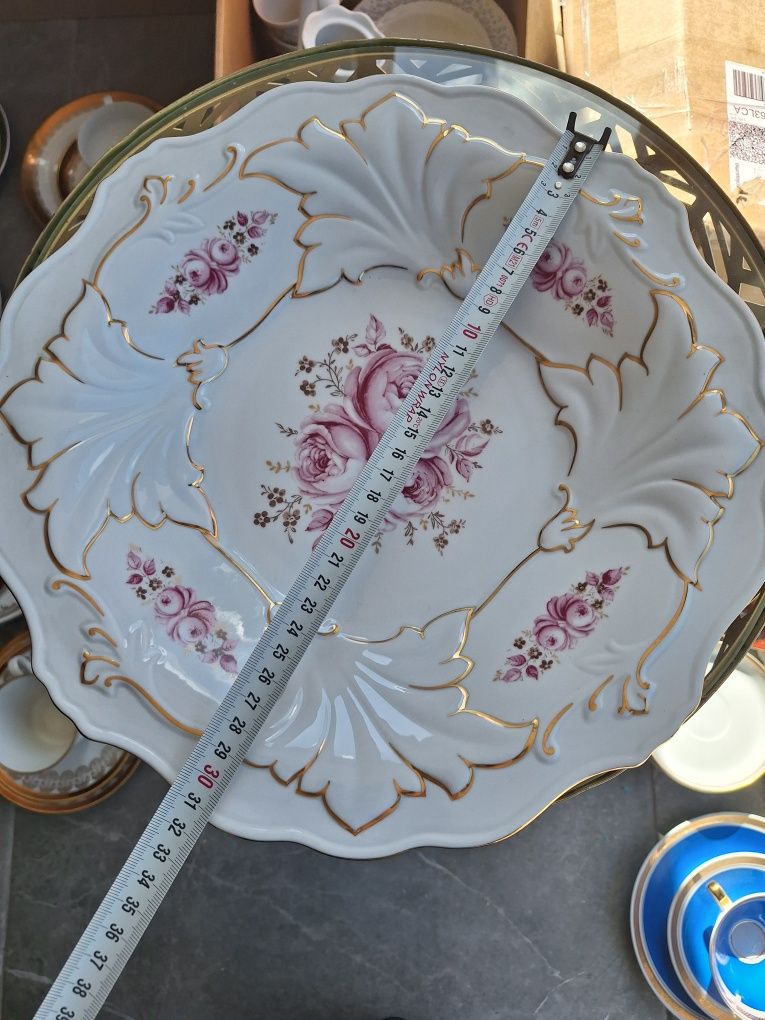 Duży talerz porcelanowy patera weimar porzellan porcelana jutta