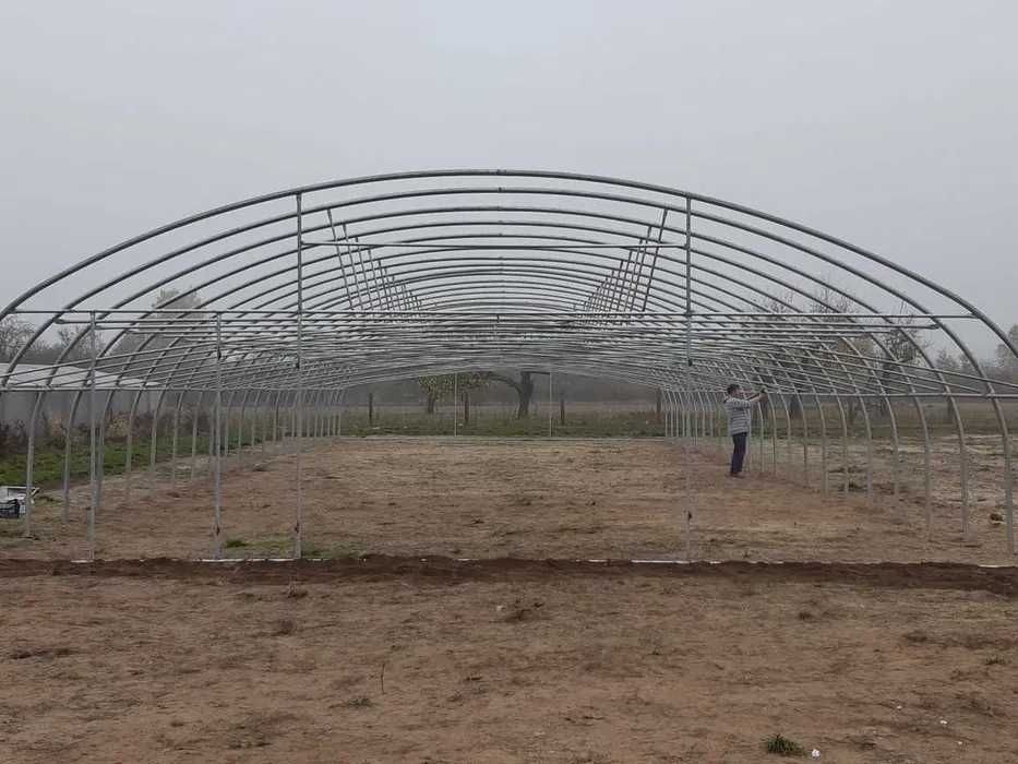 Tunel foliowy, 10,5 x 32 m. tunele foliowe rura fi 57/2,6.