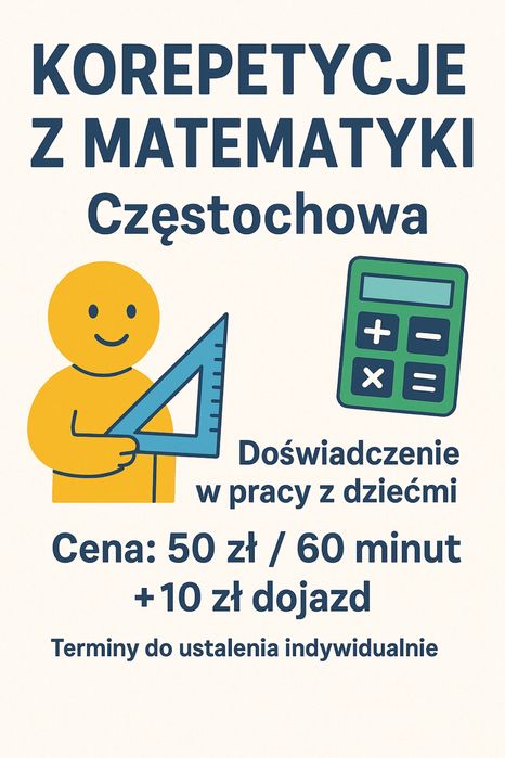 Korepetyche z matemtyki zdalnie lub stacjonarnie