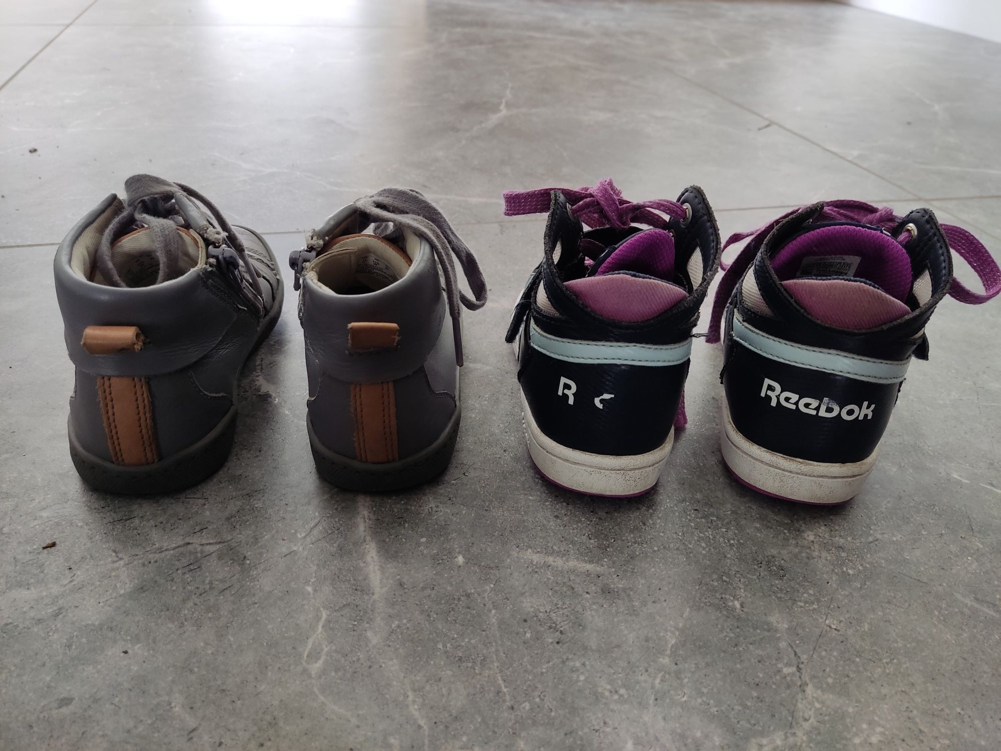 Buty jesienne wiosenne dziewczynki Reebok rozm.28 i Clarks rozm. 29