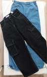 111G spodnie Bershka z kieszeniami i jeans CROPP