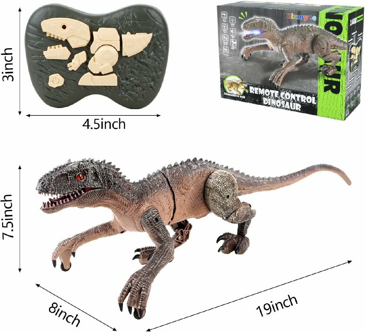 Zdalnie sterowany Dinozaur, realistyczny, Prezent