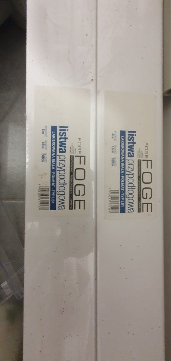 Listwa przypodłogowa MDF Foge LB1 8cm biały półmat