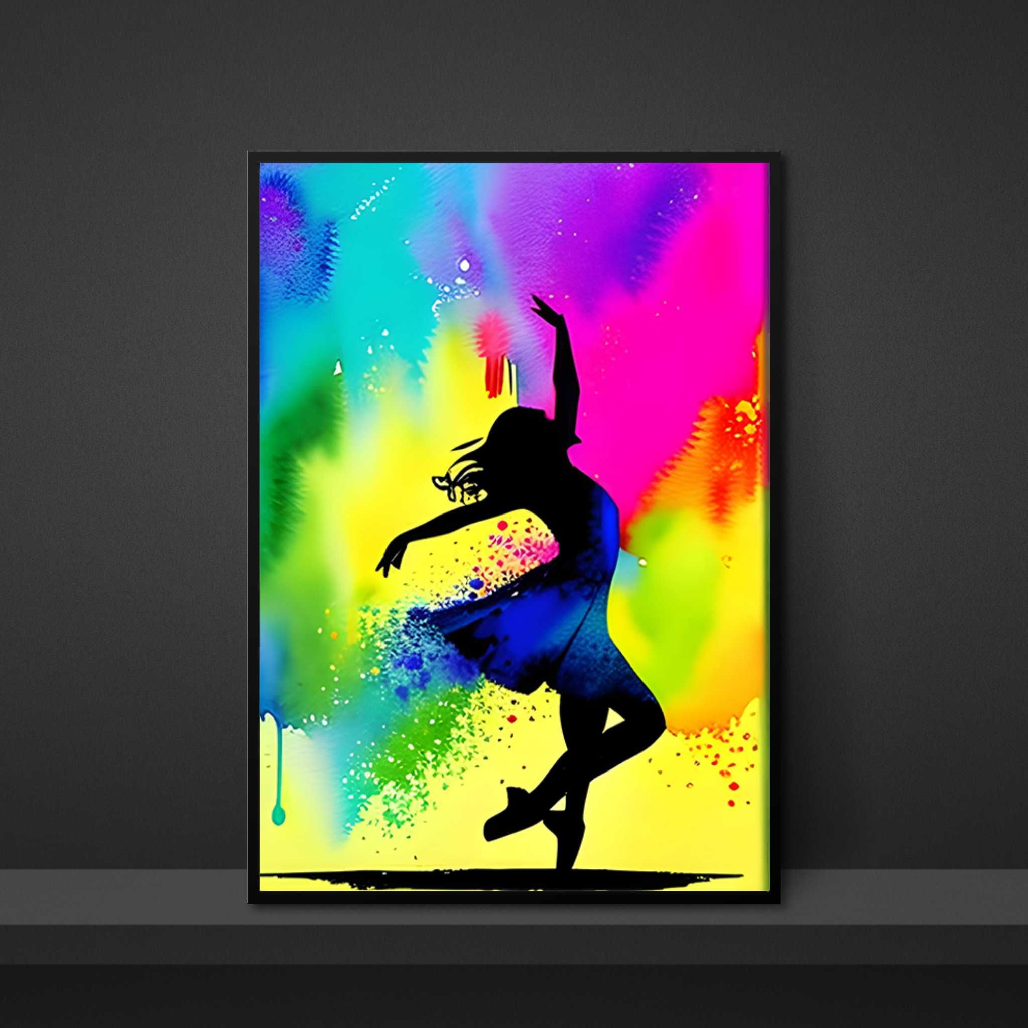 Plakat Premium Radość Tańca do salonu/ biura dla tancerzy - 50x70cm