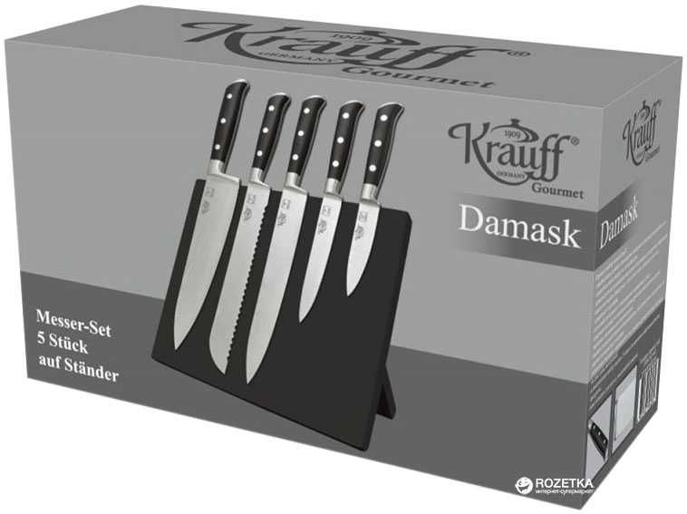 Набор ножей на подставке 6 предметов Krauff