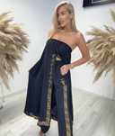 Elegancki Komplet Czarny Tunika+Spodnie Paparazzi Fashion PROMOCJA