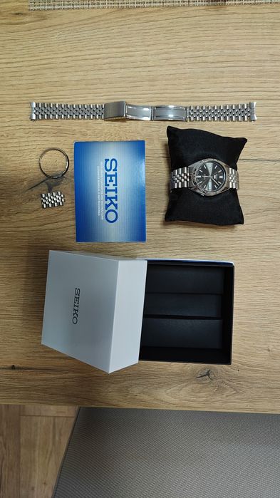 Seiko SNXS79J1 + bezel + 2 bransolety jubilee + pudełko + gwarancja