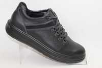 ECCO - кожаные черные кроссовки - туфли - кросівки (код:73-2чер.)
