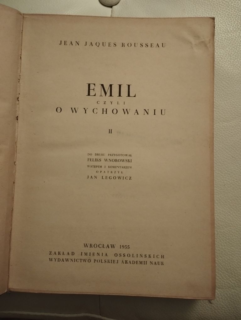 Rousseau Emil czyli o wychowaniu