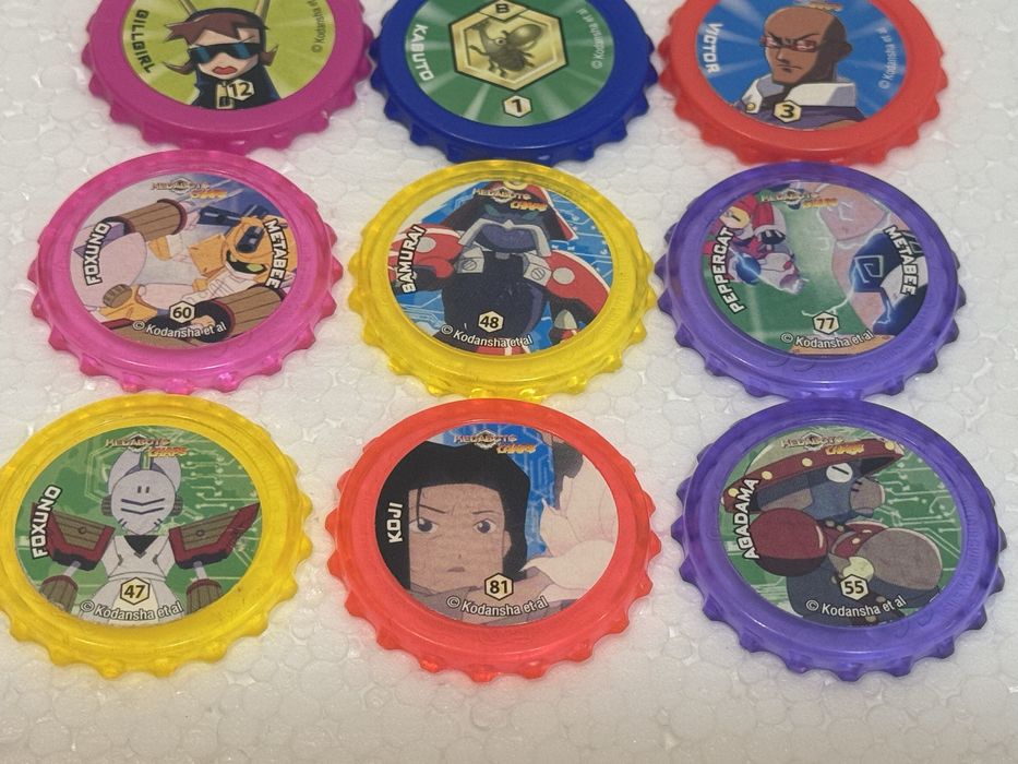Coleção chipicao Tazos chaps medabots
