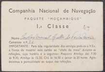 Informação da Companhia nacional navegação - Paquete Moçambique