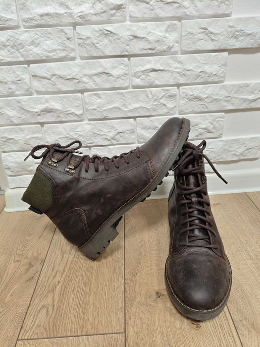 Gino rossi 45 р. шкіряні вощені коричневі черевики чоловічі ботинки