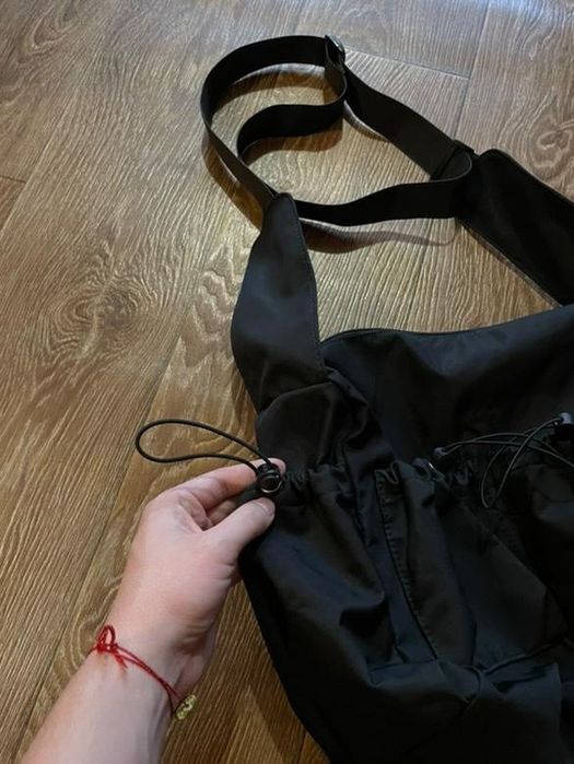 Чорна сумка карго нейлон