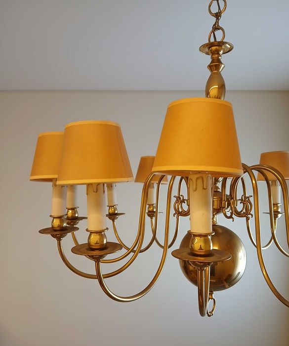 Candeeiro de tecto de Metal 12 Velas