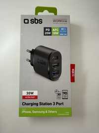 Adaptador/Carregador 30W - 3 entradas SBS