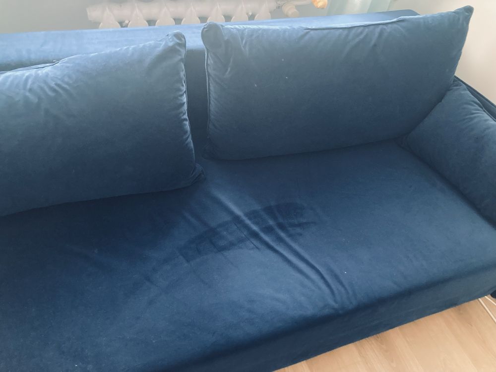 Sofa granatowa rozkladana