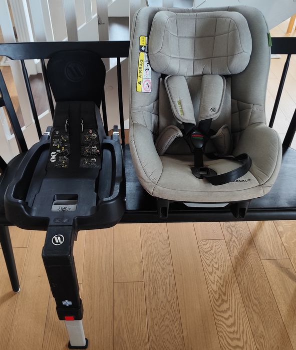 Fotelik Avionaut Aerofix beżowy beige + baza Avionaut ISOFIX - stan ba