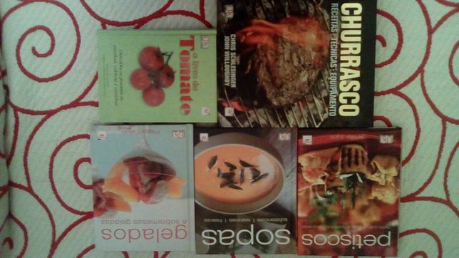 Livros de culinária"Tomate"SOPAS"Petiscos"GELADOS"Churrasco "