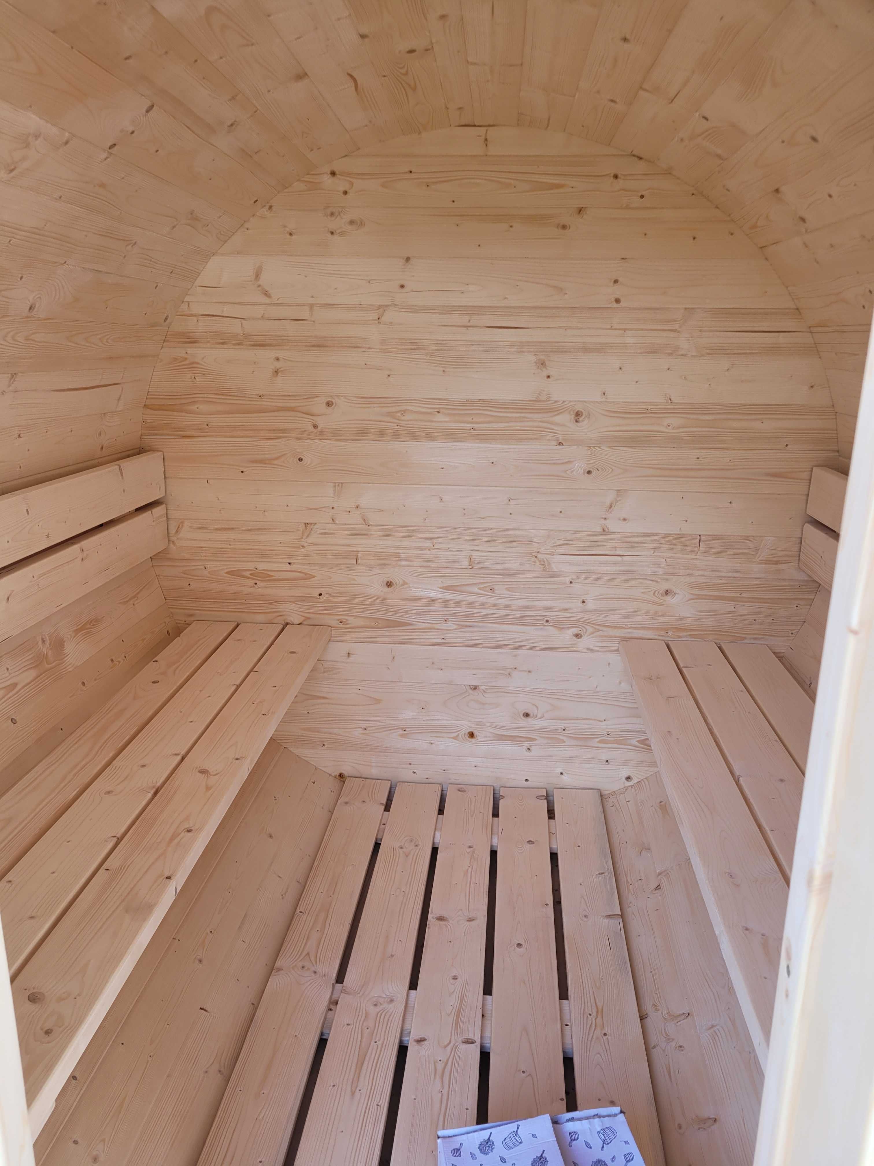 SUPER CENA*sauna BECZKA drewniana*2 x 2*piec na drewno lub elektryczny