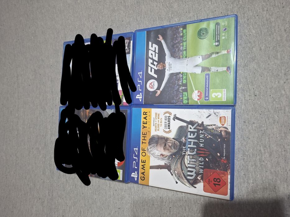 Gry na ps4 (fifa 25, wiedźmin 3 edycja gry roku)