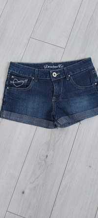 Spodenki krótkie  jeansowe 140 denim  dżinsowe szorty dziny