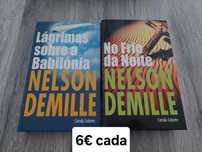 Livros de Tami Hoag e Nelson Demille como novos